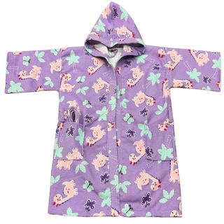 Foto 2 | Bata De Baño Infantil Con Gorro Lila Jirafas 6-8