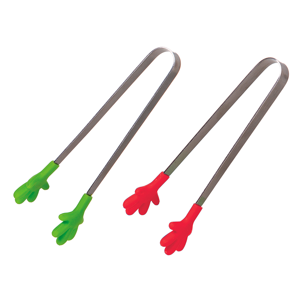 Juego de 2 Pinzas con Puntas de Silicón Progressive Ps-3030set color Rojo y Verde