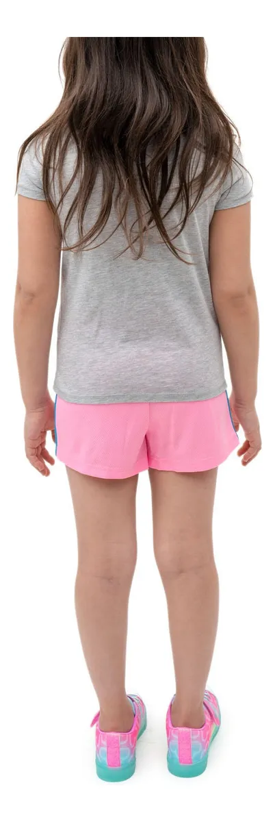 Foto 6 | Skechers Conjunto Para Niña, 4 Piezas De Camisetas Y Shorts, Cómodos, Perfectos Para Jugar Y Pasear