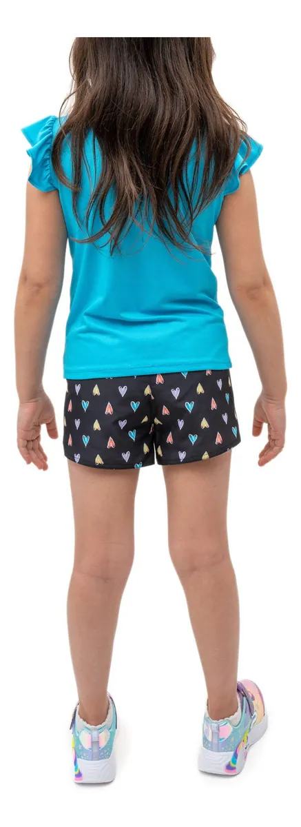 Foto 8 pulgar | Skechers Conjunto Para Niña, 4 Piezas De Camisetas Y Shorts, Cómodos, Perfectos Para Jugar Y Pasear