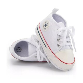 Foto 3 | Tenis Denali Blanco con Líneas 6-18 Meses Zapatito Clásico para Bebé