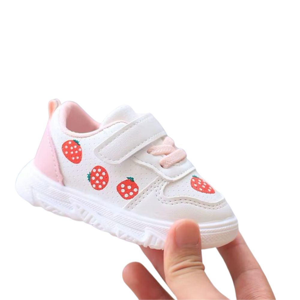 Foto 2 pulgar | Tenis De Frutas Denali Bebé Sneaker Primeros Pasos Rosa Suela Antiderrapante