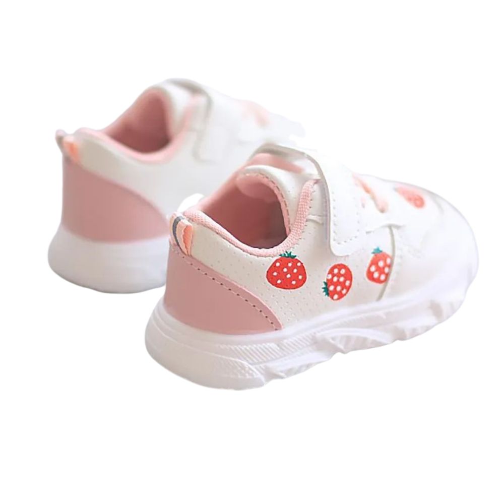 Foto 3 pulgar | Tenis De Frutas Denali Bebé Sneaker Primeros Pasos Rosa Suela Antiderrapante