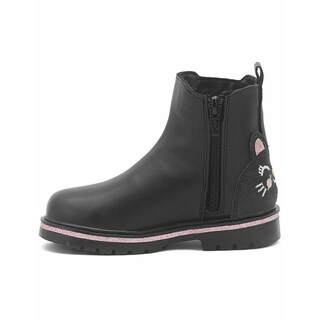 Foto 6 | Botín Bambino Para Niña Elástica Casual Chunky Gatito Negro Negro