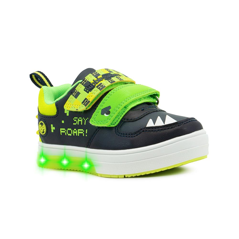 Foto 6 | Tenis Luz Led Dinosaurios Roar Bubble Gummers Marino 15-21 Verde Oscuro