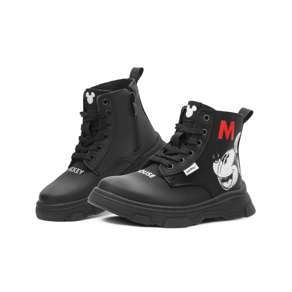 Foto 2 pulgar | Bota Para Niño Mickey Mouse Invierno Antideslizante Negro Negro