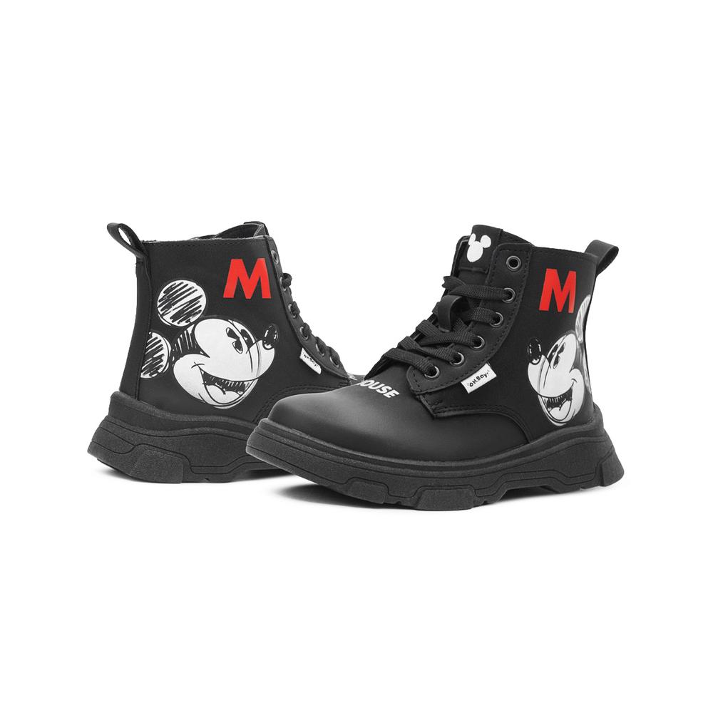 Foto 3 pulgar | Bota Para Niño Mickey Mouse Invierno Antideslizante Negro Negro