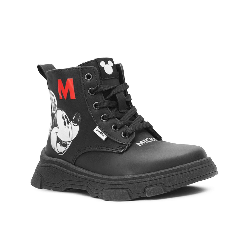Foto 5 pulgar | Bota Para Niño Mickey Mouse Invierno Antideslizante Negro Negro