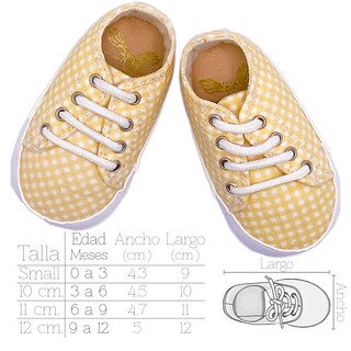 Foto 2 | Tenis para Bebés Luulu BB-027A-Neutro Amarillo de Tela Suave con Suela Flexible