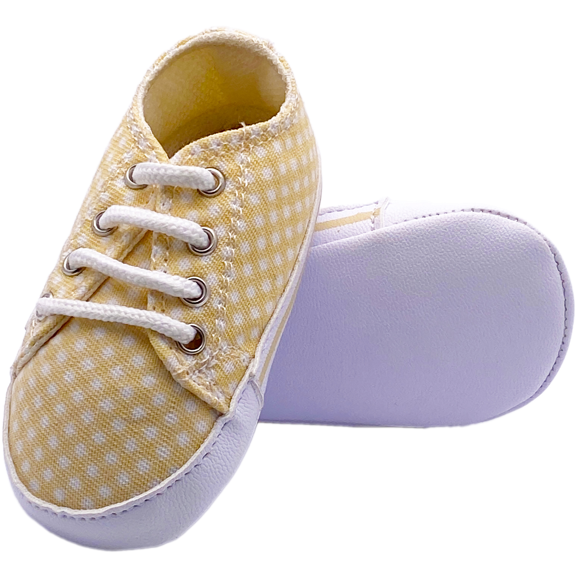 Foto 6 pulgar | Tenis para Bebés Luulu BB-027A-Neutro Amarillo de Tela Suave con Suela Flexible