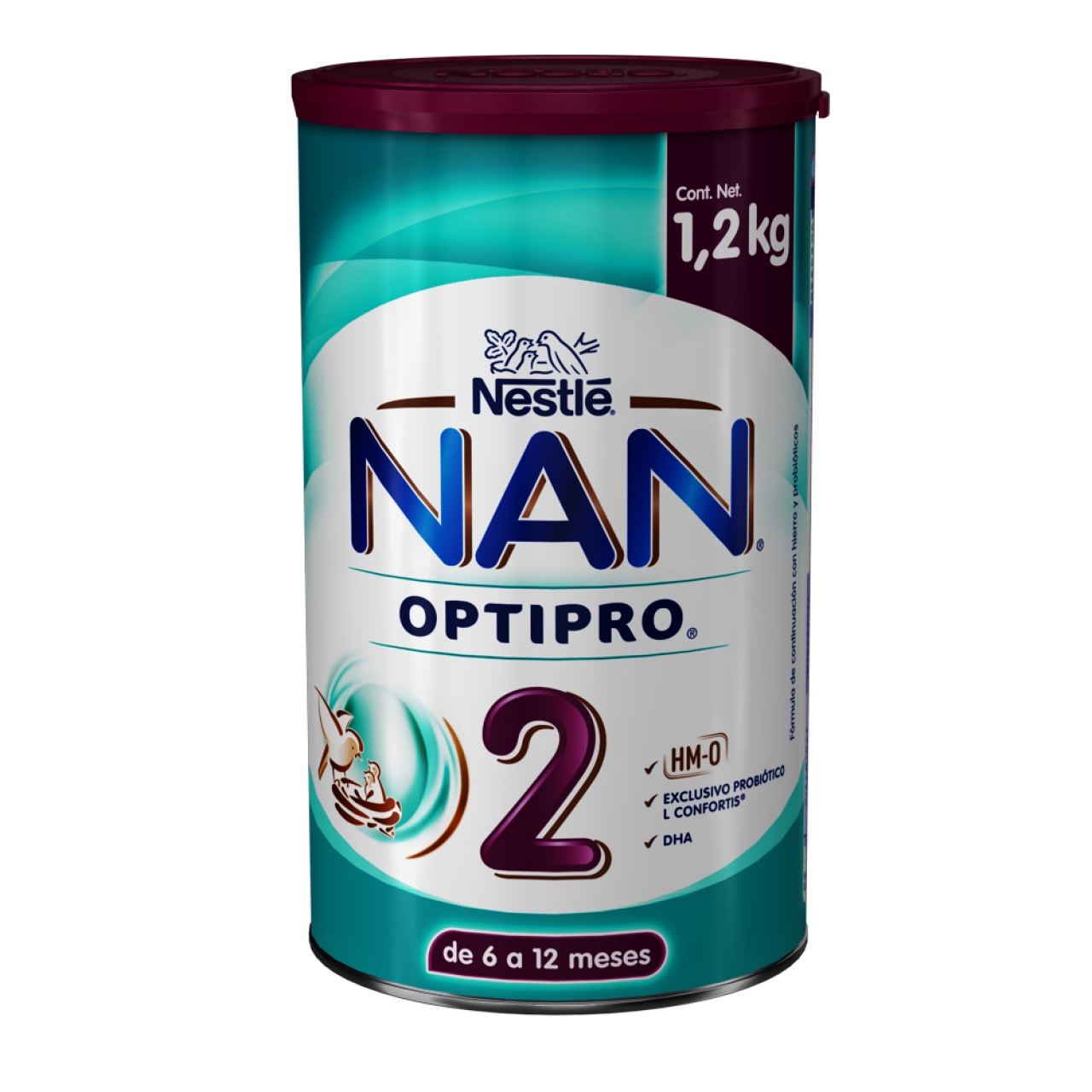 Fórmula Láctea Infantil Nan 2 Nestle Lata Optipro 1.2 KG