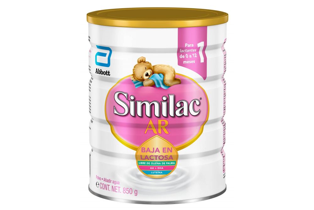 Similac Ar Fórmula Infantil Baja En Lactosa Para Bebés De 0 A 12 Meses 850 G