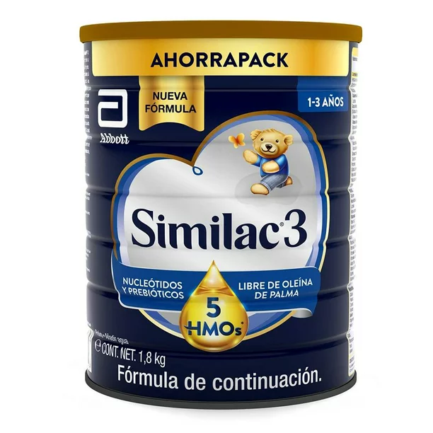 Foto 2 pulgar | Similac 3 Fórmula De Continuación Con 5 Hmos Para Niños De 1 A 3 Años 1800 G