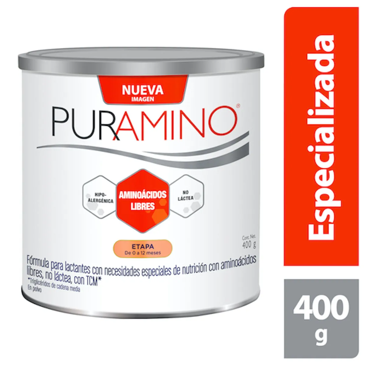 Foto 2 | Fórmula Especializada Puramino 0 A 12 Meses 400 G