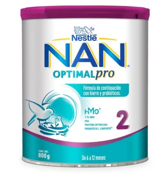 Foto 2 pulgar | Fórmula Infantil Nan 2 Optipro 6-12 Meses 800 G- Nestlé