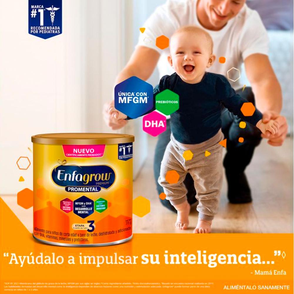 Foto 3 pulgar | Fórmula Infantil Enfagrow Promental Etapa 3 375 Gr