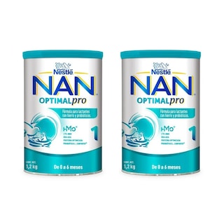 Foto 1 | Fórmula Infantil Nan Optimal Pro Etapa 1, 1.2kg 2pz