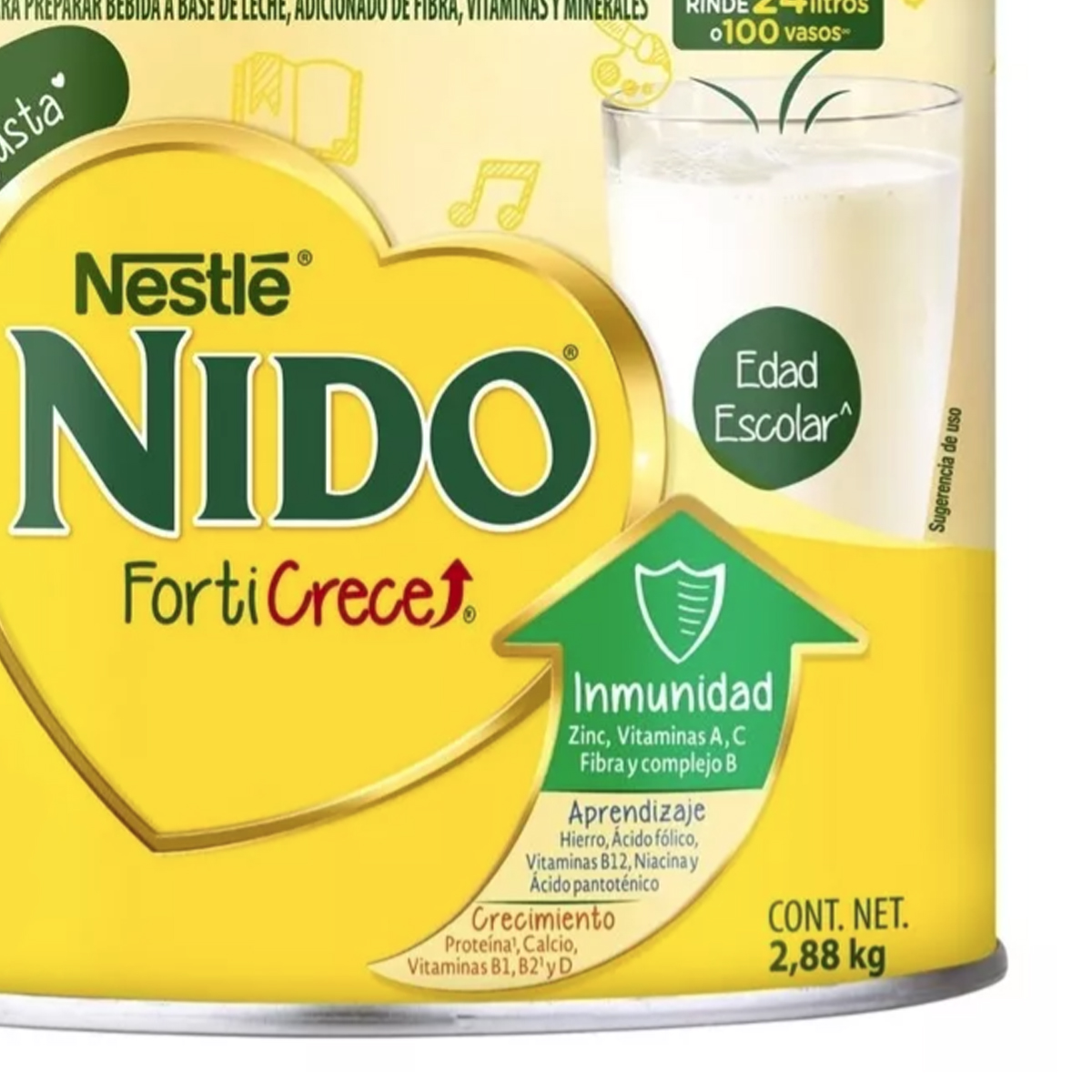 Foto 2 | Fórmula Infantil Nido Edad Escolar, 2.88kg 1pz