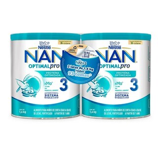 Foto 1 | Fórmula Infantil Nan Optimal Pro Etapa 3, 1.6kg 2pz