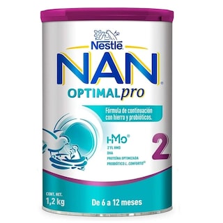 Foto 2 | Fórmula Infantil Nan Optimal Pro Etapa 2, 1.2kg 2pz