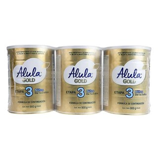 Foto 1 | Fórmula Infantil Alula Gold Progress, Etapa 3 900gr 3pz