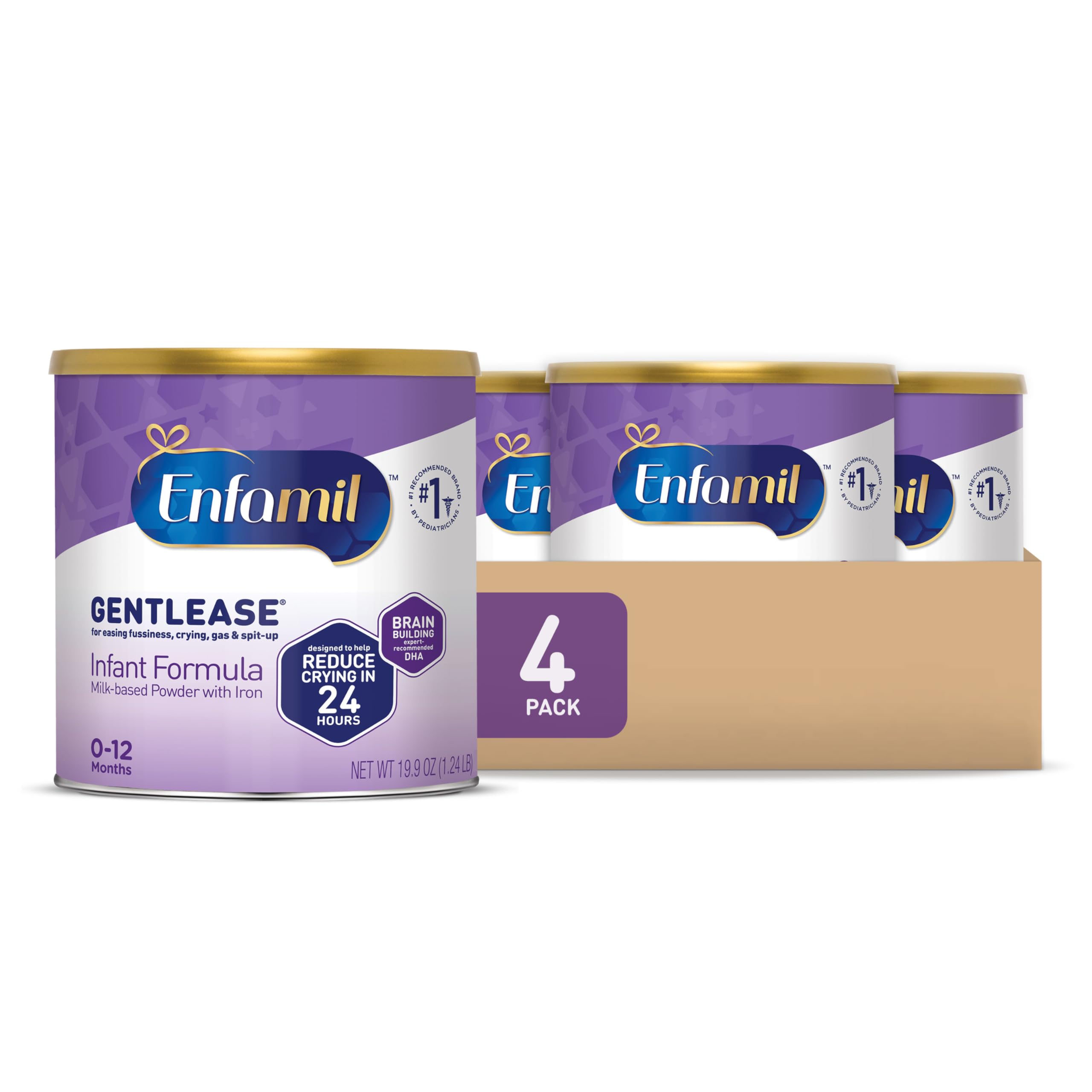 Foto 1 | Fórmula Para Bebés Enfamil Gentlease, 560 G, Paquete De 4 Latas - Venta Internacional.