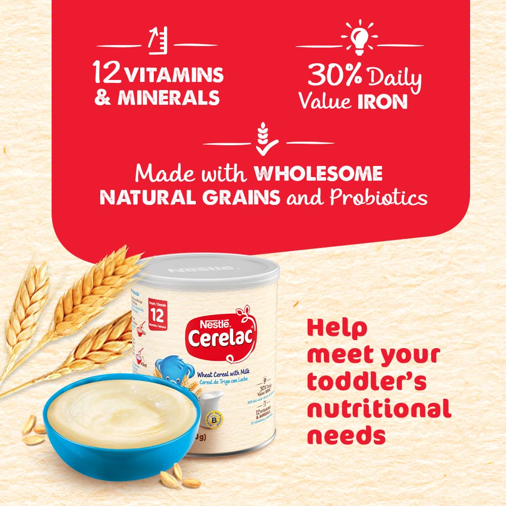 Foto 3 | Cereal Nestle Cerelac De Trigo Con Leche, 415 Ml (paquete De 12) - Venta Internacional.