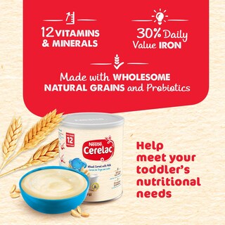 Foto 3 | Cereal Nestle Cerelac De Trigo Con Leche, 415 Ml (paquete De 12) - Venta Internacional.
