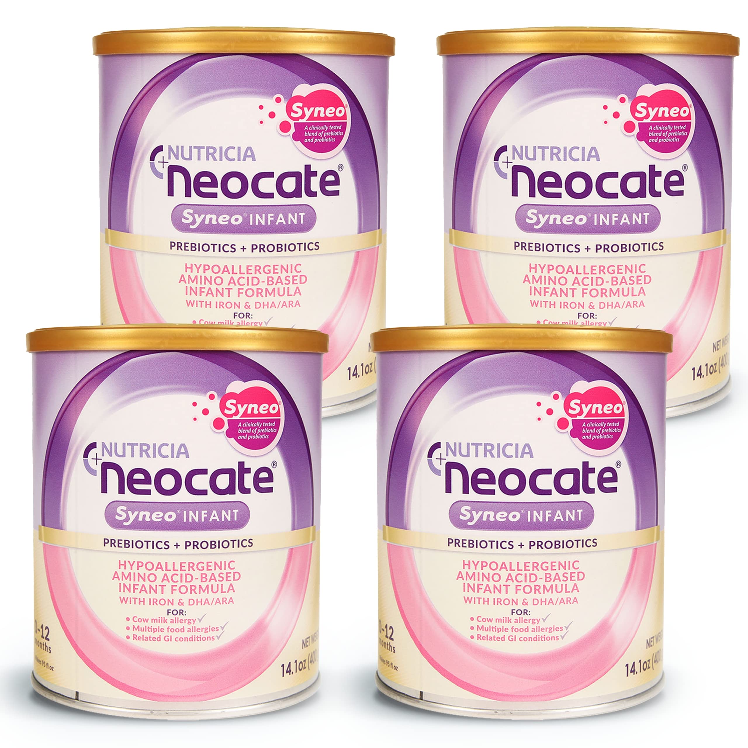 Foto 2 pulgar | Fórmula Para Bebés Neocate Syneo, Hipoalergénica Para Bebés, 414 Ml, Caja De 4 - Venta Internacional.