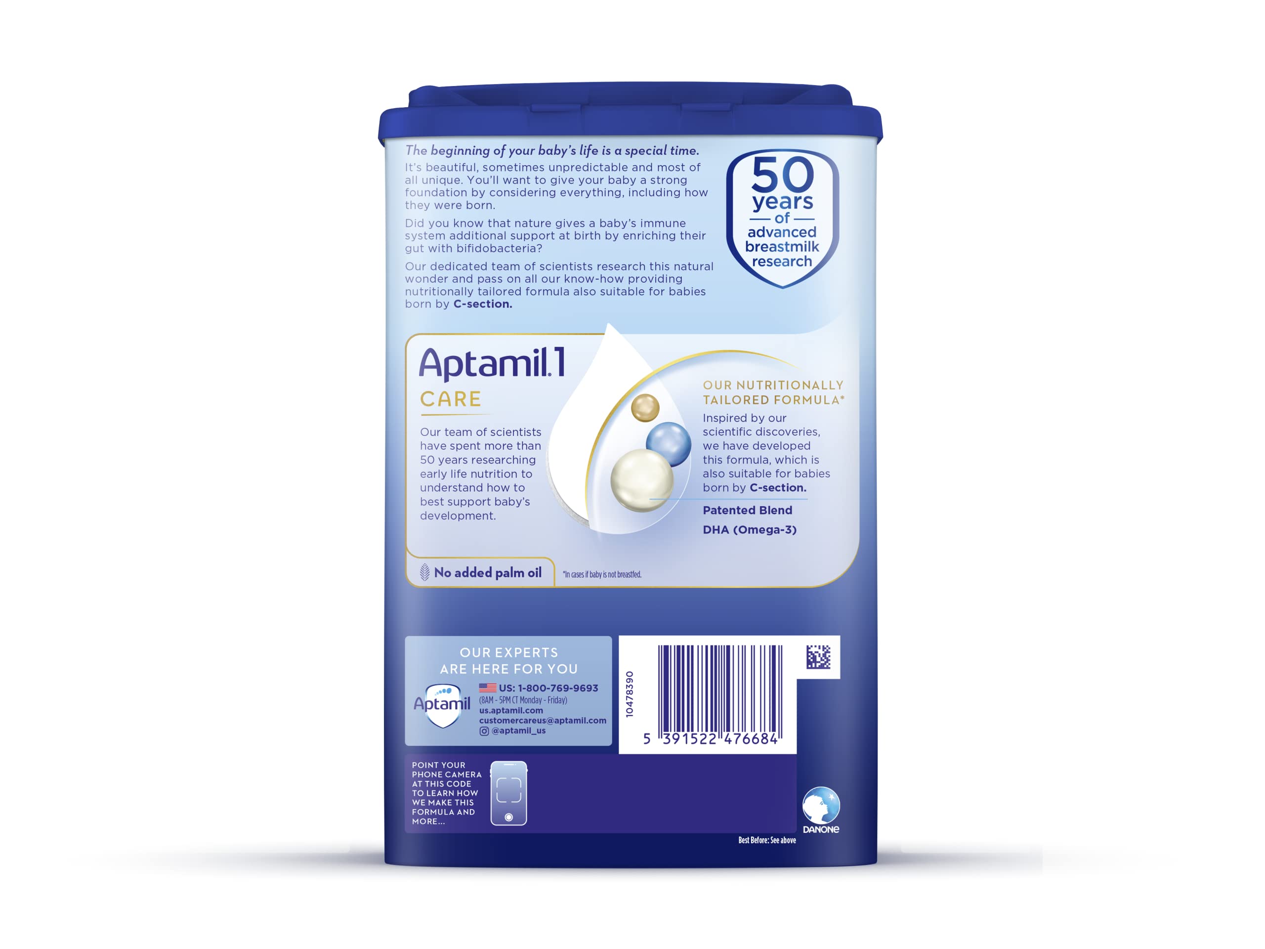 Foto 6 | Leche En Polvo Aptamil Care Stage 1 De Fórmula Infantil, 800 G - Venta Internacional.