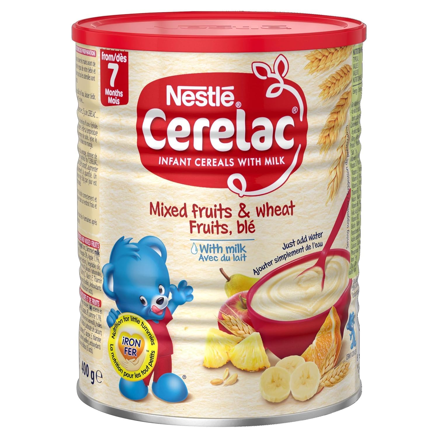 Foto 2 pulgar | Alimento Para Bebés Nestle Cerelac, Mezcla De Frutas Y Trigo Con Leche, 400 G, 4 Unidades - Venta Internacional.