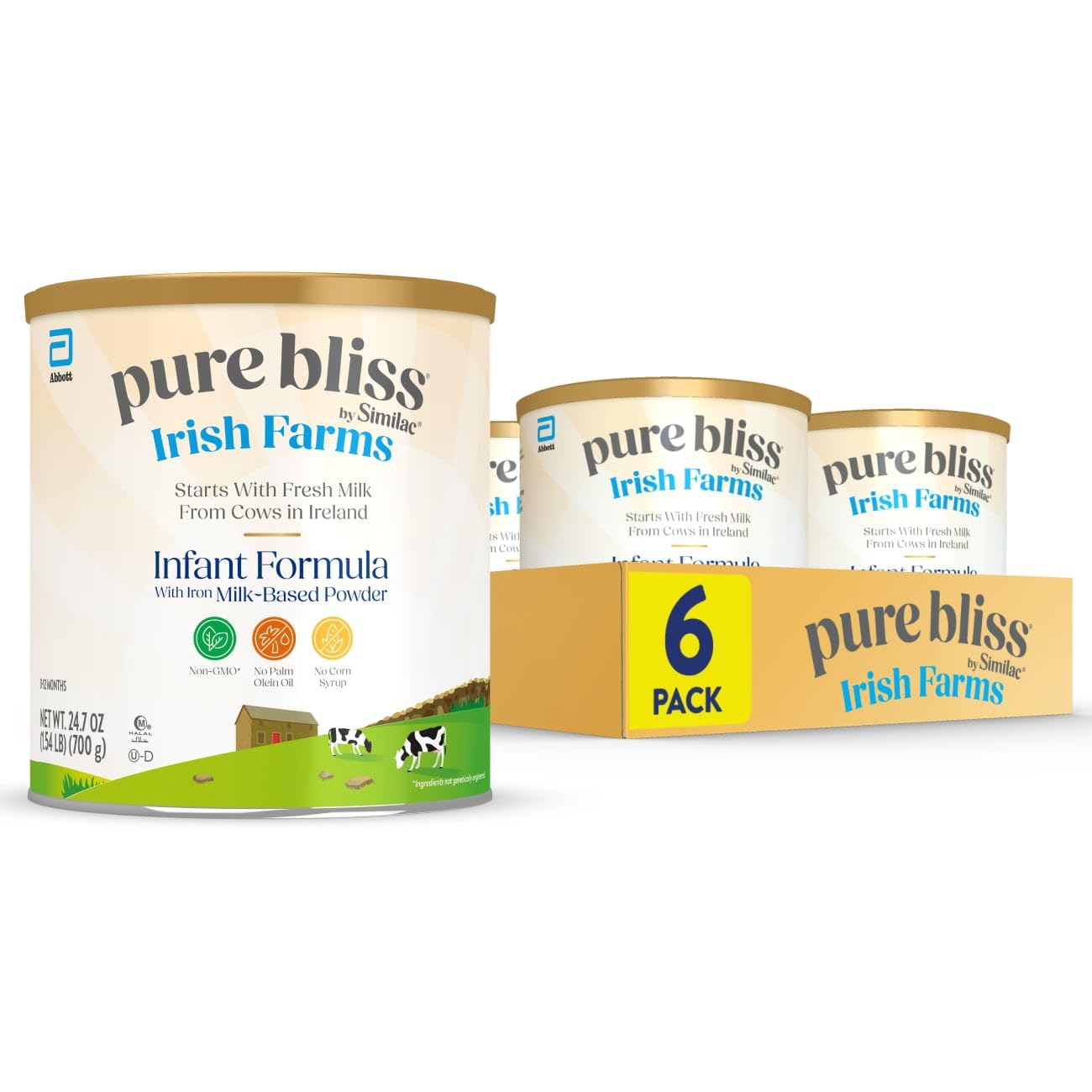Foto 2 pulgar | Fórmula Para Bebés Similac Pure Bliss Irish Farms 700 G X 6 - Venta Internacional.
