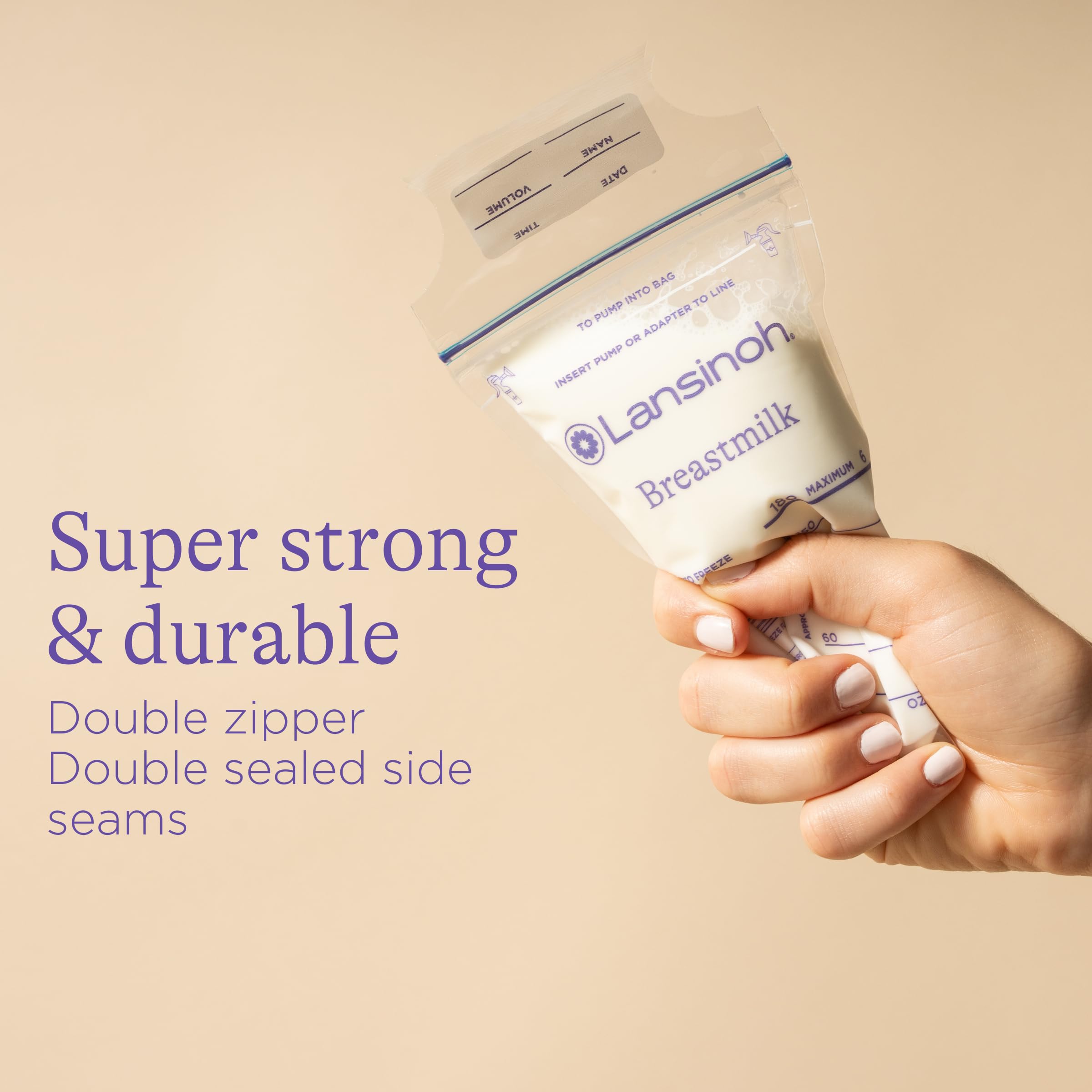 Foto 5 pulgar | Bolsas De Almacenamiento De Leche Materna Lansinoh, 50 Unidades, Con 2 Adaptadores Para Sacaleches - Venta Internaciona