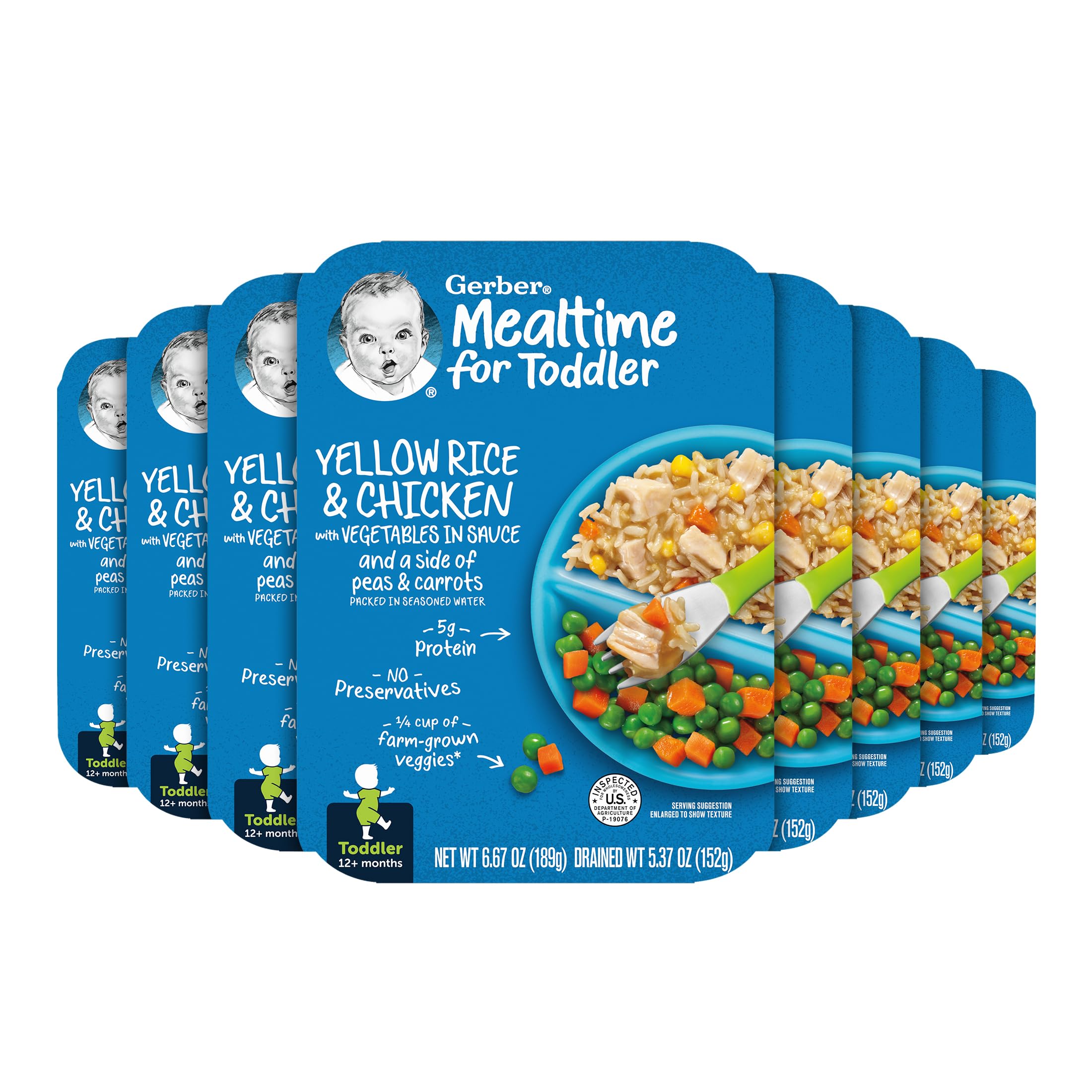 Foto 2 pulgar | Arroz Amarillo Gerber Para Niños Pequeños Con Pollo Y Verduras, 200 G - Venta Internacional.