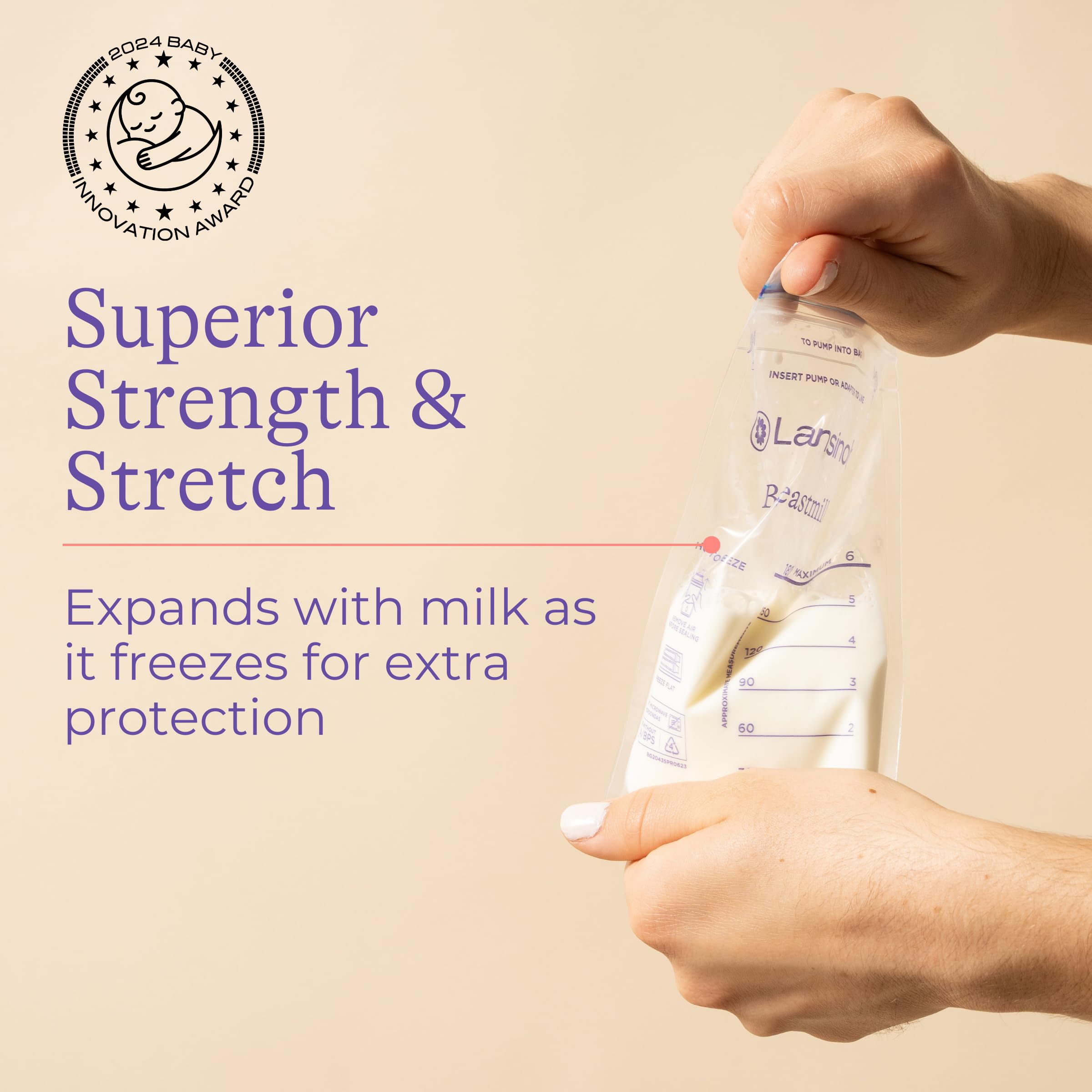 Foto 3 pulgar | Bolsas De Almacenamiento De Leche Materna Lansinoh, Paquete Económico De 200 Unidades, 180 Ml - Venta Internacional.