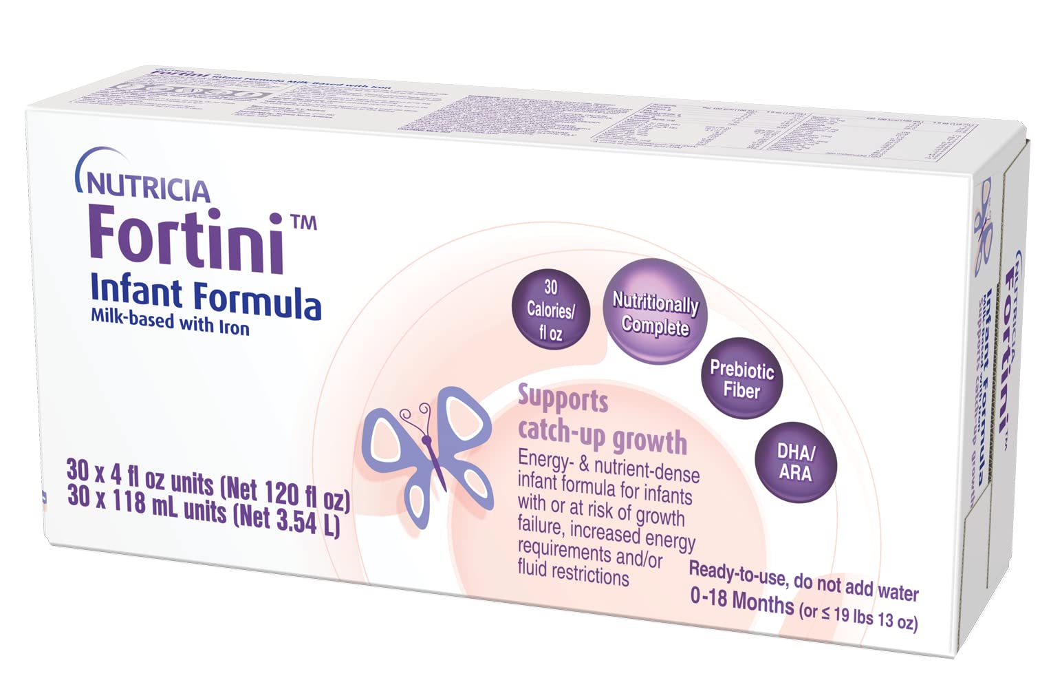 Foto 2 pulgar | Fórmula Infantil Nutricia Fortini A Base De Leche 120 Ml (paquete De 30) - Venta Internacional.