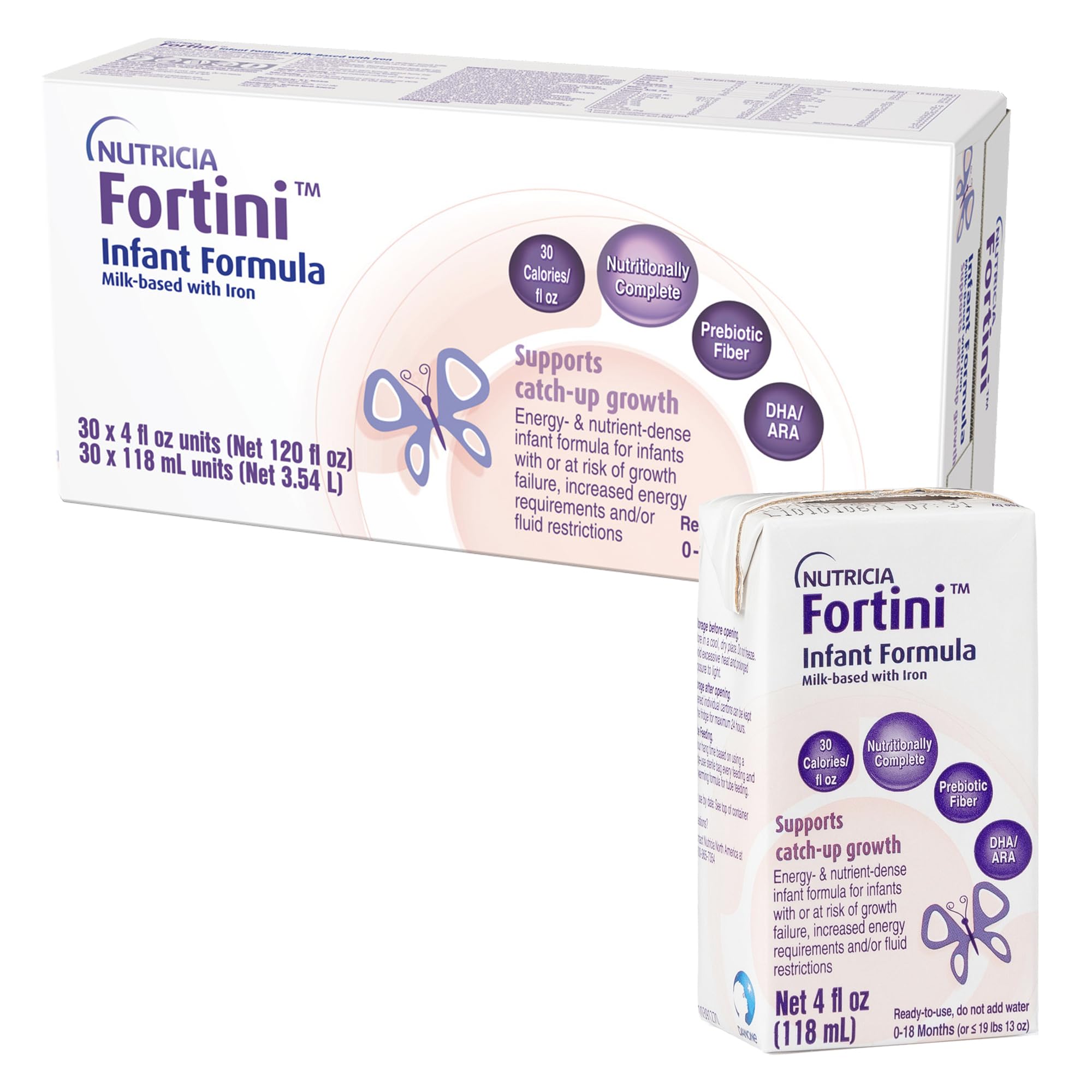 Foto 4 pulgar | Fórmula Infantil Nutricia Fortini A Base De Leche 120 Ml (paquete De 30) - Venta Internacional.