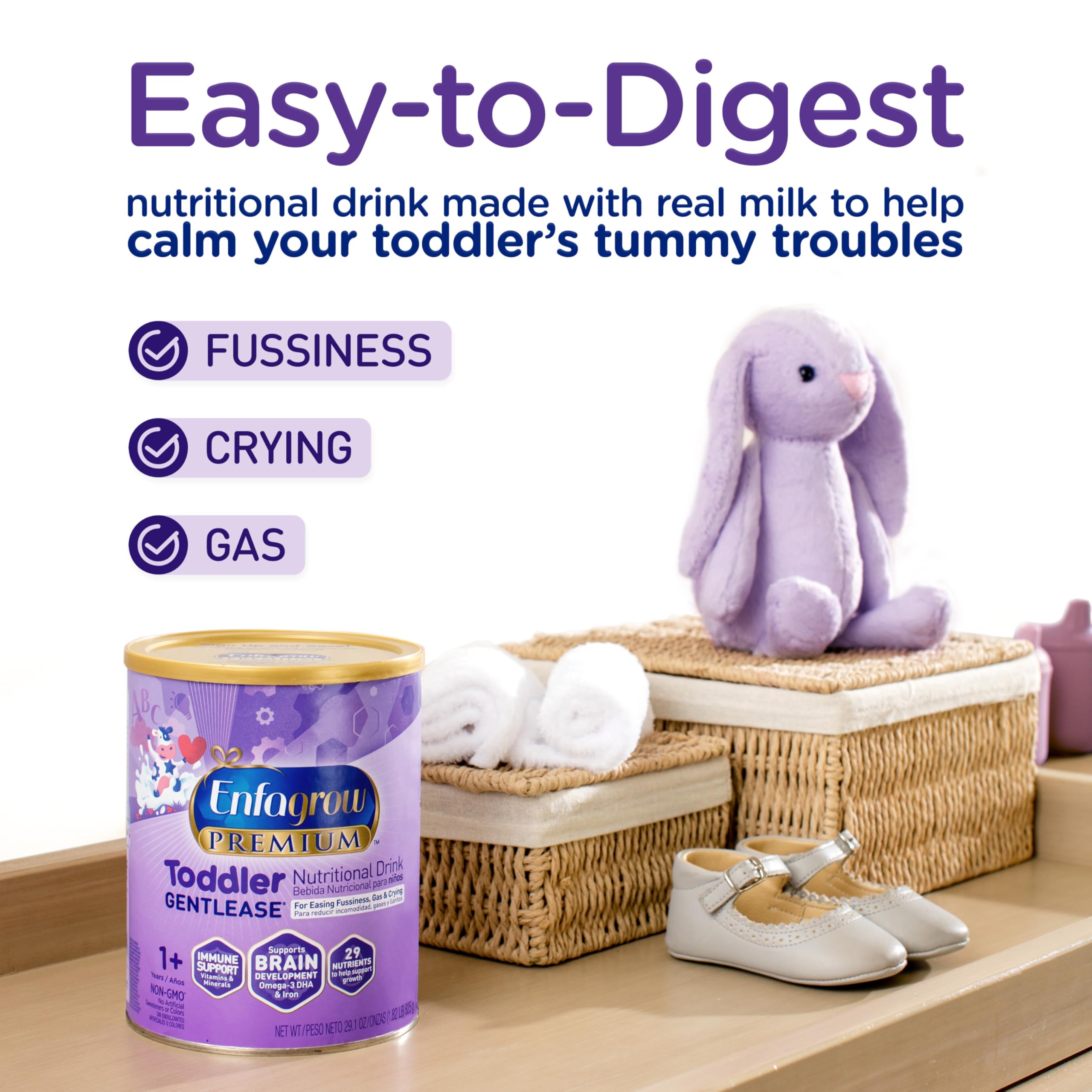 Foto 5 pulgar | Bebida Nutricional Para Niños Pequeños Enfagrow Premium Gentlease 860 Ml - Venta Internacional.