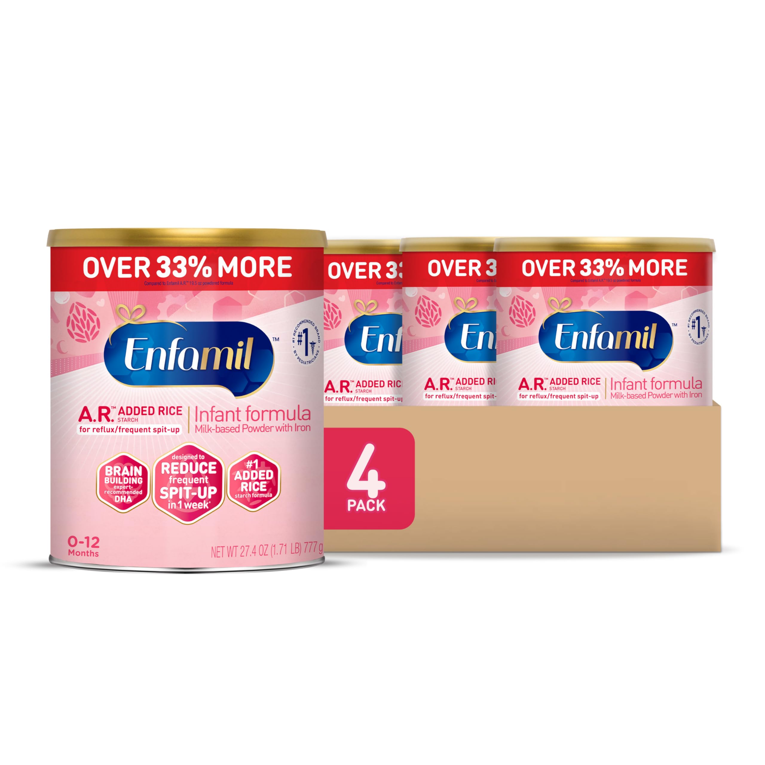 Fórmula Infantil Enfamil A.r. Reduce El Reflujo Y La Regurgitación 775 G X 4 - Venta Internacional.
