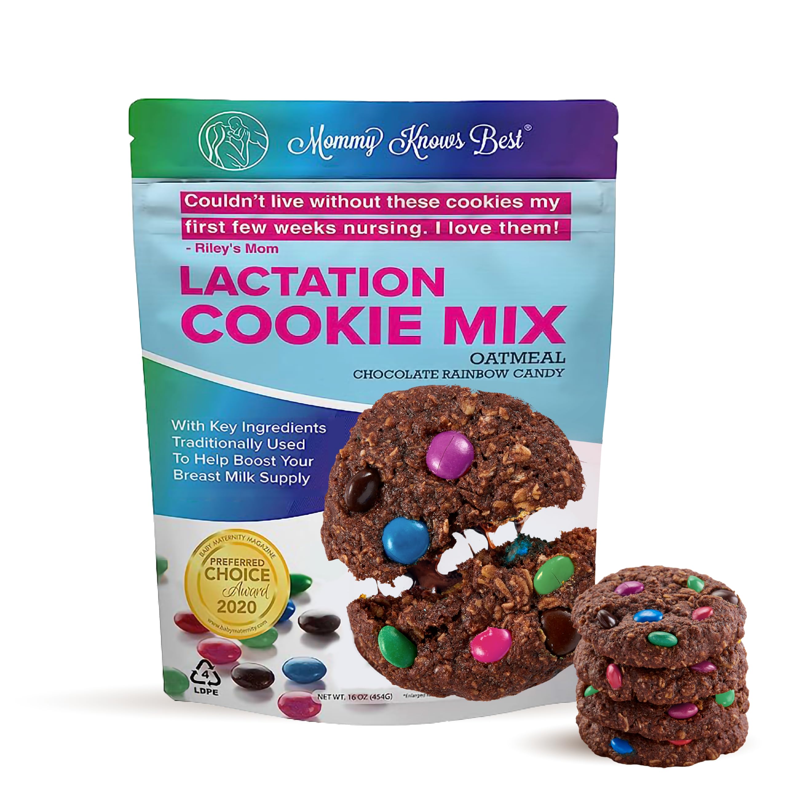 Foto 2 pulgar | Mezcla De Galletas Para Lactancia Mommy Knows Best  Avena  473 Ml  Arcoíris - Venta Internacional.