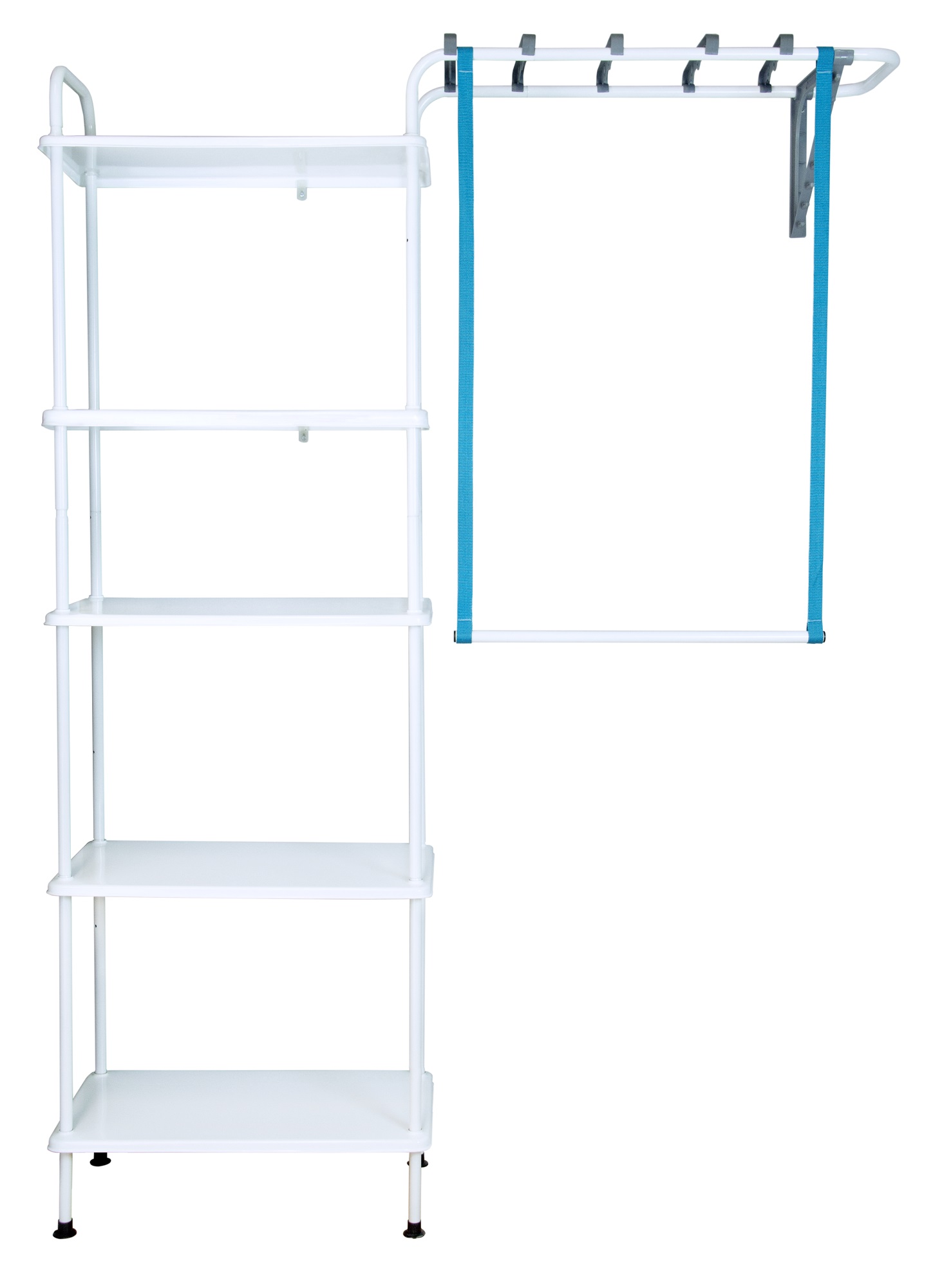 Closet Armable Konekte de 5 Repisas de Metal Sólido Resistente color Blanco