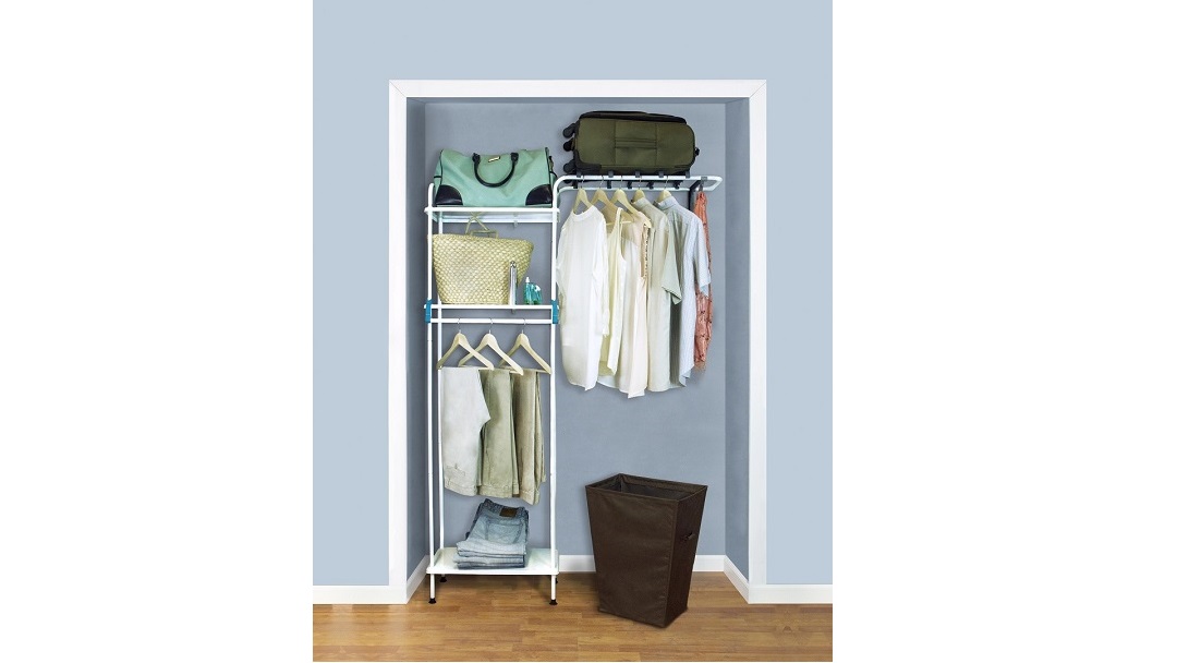 Foto 2 | Closet Armable Konekte con 3 Repisas de Metal Sólido Resistente color Blanco