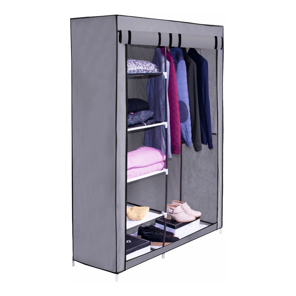 Foto 1 | Closet Armable Portátil Rack & Pack Mkz Closet Entrepaños/ Tela Ecológica Gris