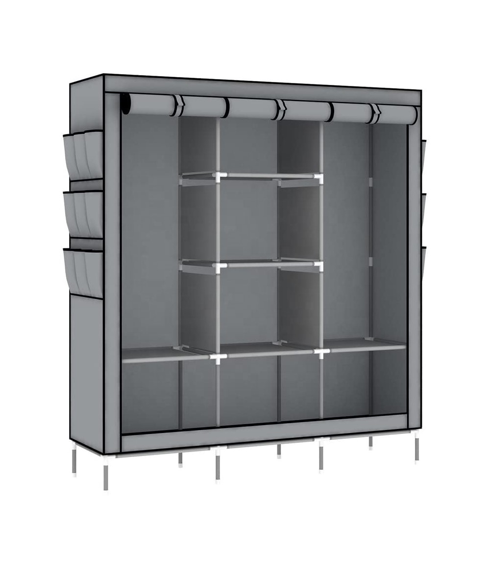 Ropero Rack Cropero Closet Red Zone Armable color Gris Guradaropa para Organizar