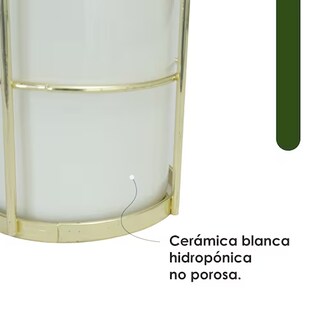 Foto 4 | Maceta de Cerámica Iliosinnova 9.3 cm con Asa de Hierro