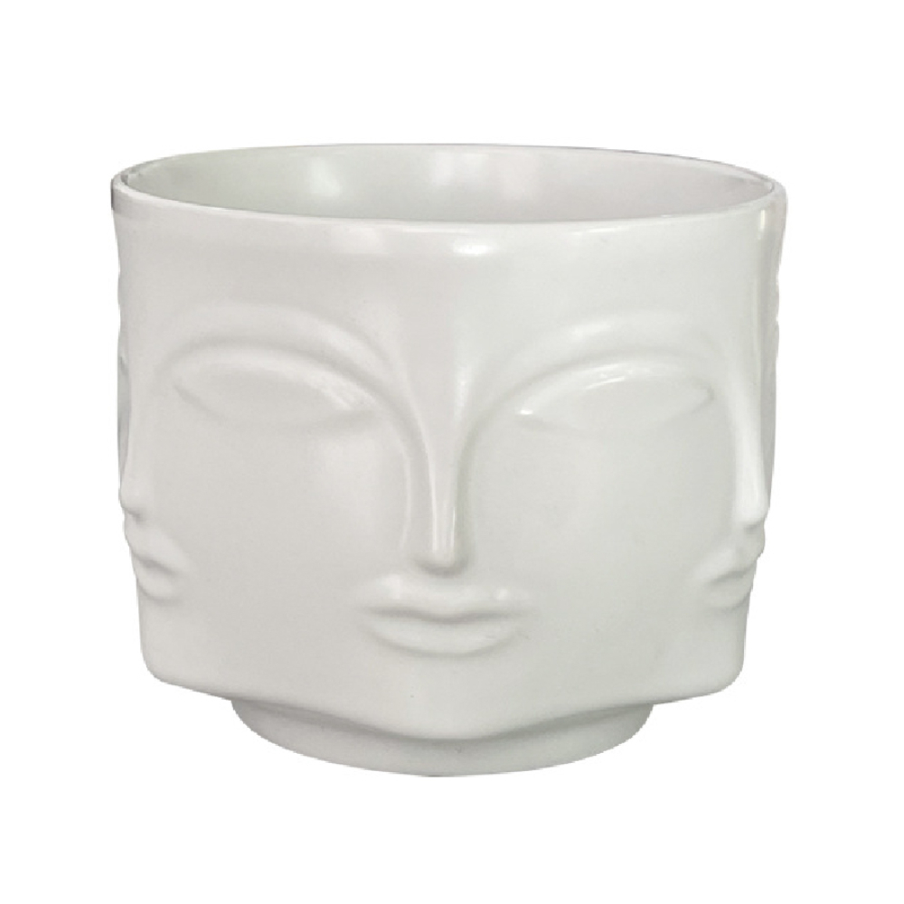 Macetero de Rostro Dh003 color Blanco