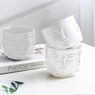 Foto 3 | Macetero Ilios Innova Minimalista con Forma de Rostro Blanco