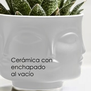 Foto 4 | Macetero Ilios Innova Minimalista con Forma de Rostro Blanco