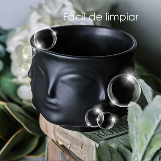 Foto 7 | Macetero Ilios Innova Minimalista con Forma de Rostro Negro