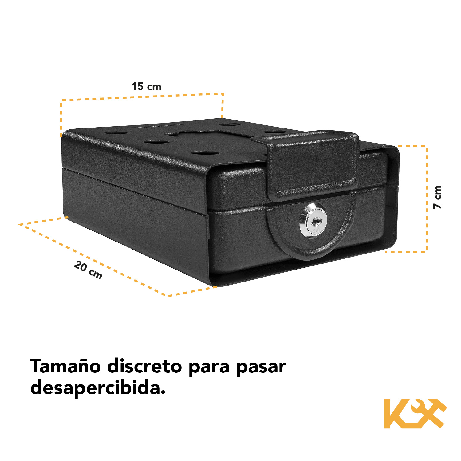 Foto 6 pulgar | Caja de Seguridad para Embutir de Llave para Valor 20 cm color Negro